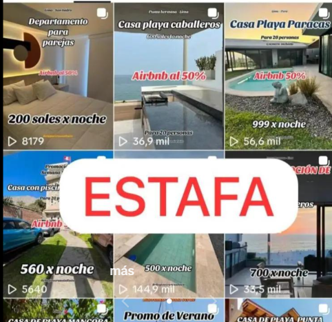 Evidencia del reporte: ESTAFA DE ALQUILAR UNA CASA DE PLAYA EN PUNTA HERMOSA